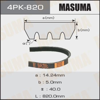 Купить 4PK-820 Masuma Ремень приводной  Civic (1.4 i, 1.4 i S, 1.5 i)