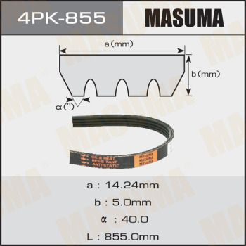 Ремінь приводний 4PK-855 Masuma –  фото 1