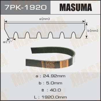 Ремінь приводний 7PK-1920 Masuma –  фото 1