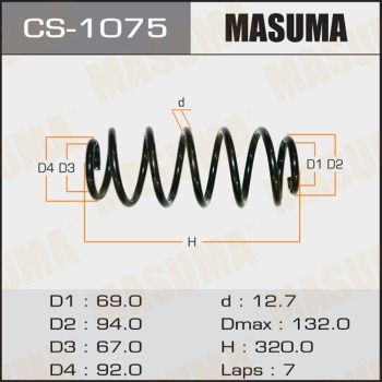 Купити CS-1075 Masuma Пружина   Corolla (1.3, 1.4, 1.6, 2.0)