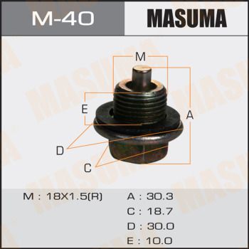Сливная пробка поддона M-40 Masuma фото 1