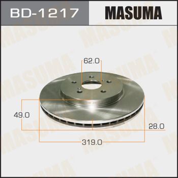 Купить BD-1217 Masuma Тормозные диски Lexus RX (3.0, 3.3, 3.5)