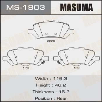 Купить MS-1903 Masuma Тормозные колодки  Venza (2.7, 3.5) 