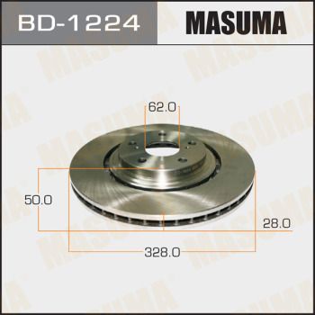 Купить BD-1224 Masuma Тормозные диски Rav 4 (2.0 D4-D, 2.0 VVT-i 4WD, 2.2 D4-D 4WD)