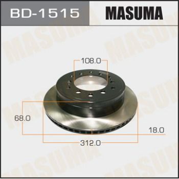 Купити BD-1515 Masuma Гальмівні диски Land Cruiser (150, Prado) (2.7, 2.8, 3.0, 4.0)