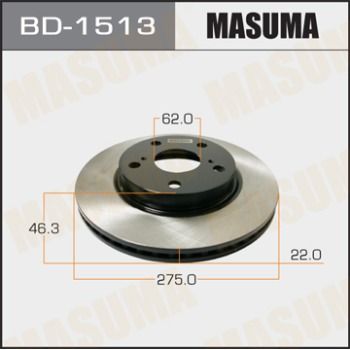 Купить BD-1513 Masuma Тормозные диски Королла (1.3, 1.4, 1.6)