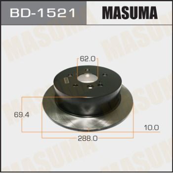 Тормозной диск BD-1521 Masuma фото 1