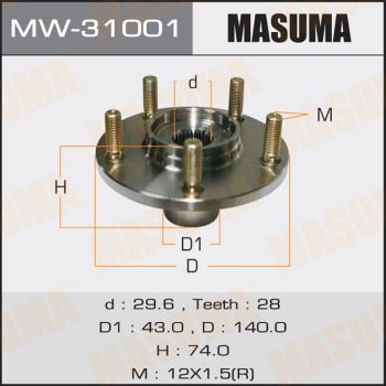 Купити MW-31001 Masuma Підшипник маточини  Аутлендер (2, 3)  