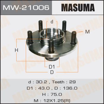 Підшипник маточини MW-21006 Masuma –  фото 1