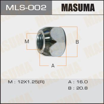 Гайки\\\\ 12x1.25/ под ключ=21мм (упаковка 20 штук) MLS002 Masuma фото 1