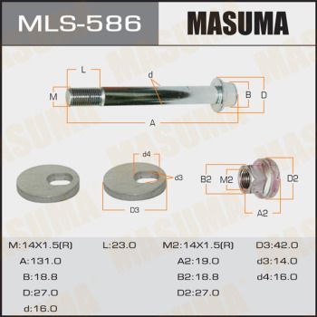 Купити MLS586 Masuma - Болт ексцентрик кт. MITSUBISHI