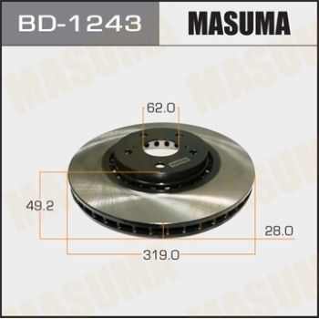Купить BD-1243 Masuma Тормозные диски Лексус РХ (350, 350 AWD)