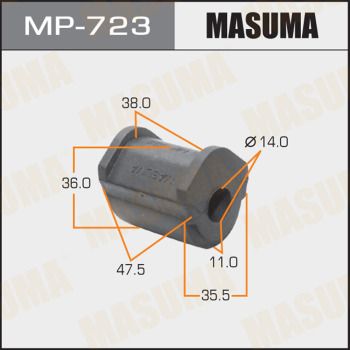 Купить MP-723 Masuma Втулки стабилизатора Lexus IS (250 AWD, 350 AWD)