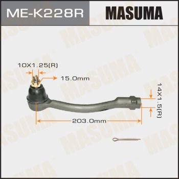Купити ME-K228R Masuma Рульовий наконечник Kia Rio (1.4 CVVT, 1.6 CVVT)