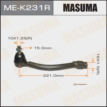 Купити ME-K231R Masuma Рульовий наконечник Кіа Сід (1.4 CVVT, 1.6 CRDi 128, 1.6 CVVT)