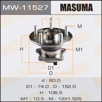 Подшипник ступицы MW-11527 Masuma –  фото 1