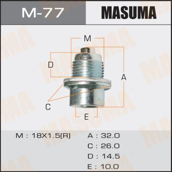 Купить M-77 Masuma Сливная пробка поддона Стрим (1.7 16V, 2.0 16V)