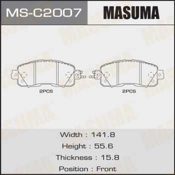 Гальмівна колодка MS-C2007 Masuma –  фото 1