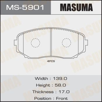 Купить MS-5901 Masuma Тормозные колодки  CX-7 (2.2 MZR-CD, 2.3 MZR DISI Turbo) 