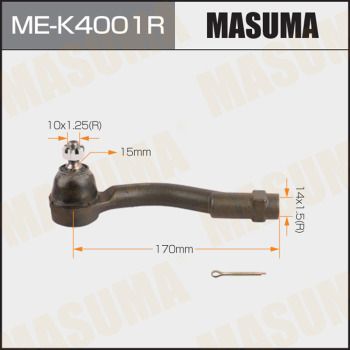 Купить ME-K4001R Masuma Рулевой наконечник Sonata (2.0, 2.4, 2.5, 2.7)