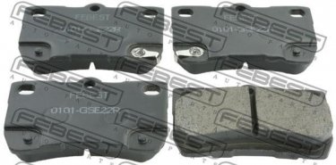 Купити 0101-GSE22R Febest Гальмівні колодки задні Lexus GS (3.0, 3.5, 4.3, 4.6) 
