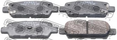 Купить 0201-T31R Febest Тормозные колодки задние Алтима (2.5, 2.5 Hybrid, 3.5) 