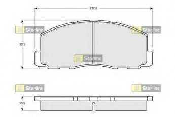 Купить BD S119 StarLine Тормозные колодки передние Audi A4 (B5, B6, B7) 