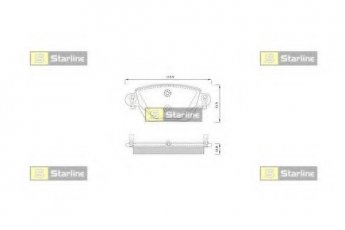 Купить BD S252 StarLine Тормозные колодки  Mondeo 3 (1.8, 2.0, 2.2, 2.5, 3.0) 
