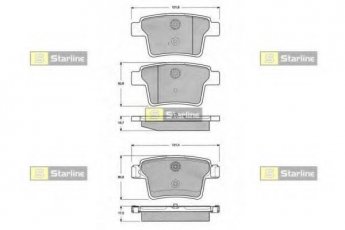 Купить BD S142 StarLine Тормозные колодки задние Мерседес 204 без датчика износа, не подготовленно для датчика износа