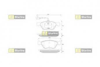 Купити BD S259 StarLine Гальмівні колодки  Octavia Tour (1.8 T, 1.9 TDI, RS 1.8 T) 
