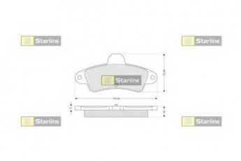 Купити BD S111 StarLine Гальмівні колодки задні Citroen C3 (1.4, 1.6) 