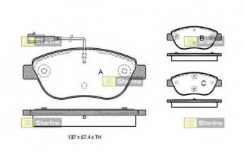 Купить BD S324 StarLine Тормозные колодки  Linea (1.4 T-Jet, 1.6 D Multijet) 