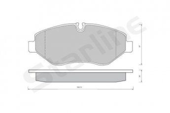 Купить BD S426 StarLine Тормозные колодки передние Viano W639 (2.1, 3.0, 3.2, 3.5, 3.7) без датчика износа, подготовлено для датчика износа колодок