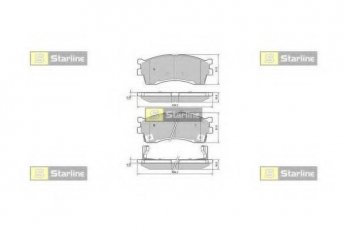 Купить BD S401 StarLine Тормозные колодки передние Мурано 3.5 с звуковым предупреждением износа