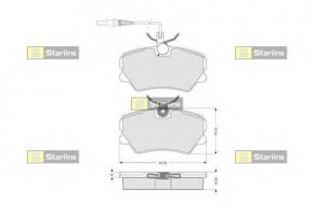 Купить BD S041 StarLine Тормозные колодки передние Jumper (1.9, 2.0, 2.4, 2.8) с датчиком износа