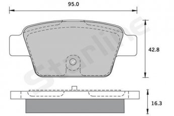 Купить BD S836P StarLine Тормозные колодки задние Linea (1.3 D Multijet, 1.4) 