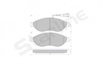 Купить BD S847P StarLine Тормозные колодки передние Jumper (2.0, 2.2, 3.0) с датчиком износа