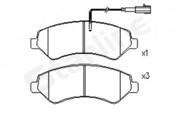 Купить BD S846P StarLine Тормозные колодки передние Джампер (2.2, 3.0) с датчиком износа