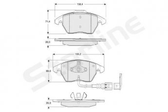 Купить BD S833P StarLine Тормозные колодки передние Ibiza с датчиком износа