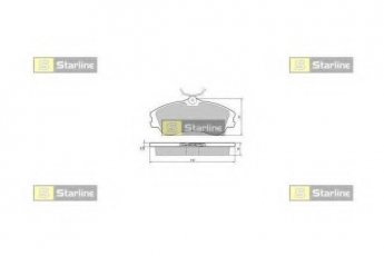 Купить BD S374 StarLine Тормозные колодки  Пежо 206 (1.6 16V, 2.0 HDI 90, 2.0 HDi) 