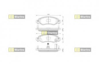 Купить BD S263 StarLine Тормозные колодки передние Эспейс 4 (1.9, 2.0, 2.2, 3.0, 3.5) с звуковым предупреждением износа