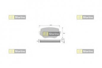 Купить BD S397 StarLine Тормозные колодки передние БМВ Е90 (Е90, Е91, Е92, Е93) (2.0, 2.5, 3.0) 