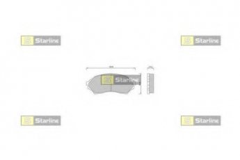 Тормозная колодка BD S421 StarLine – передние с датчиком износа фото 1