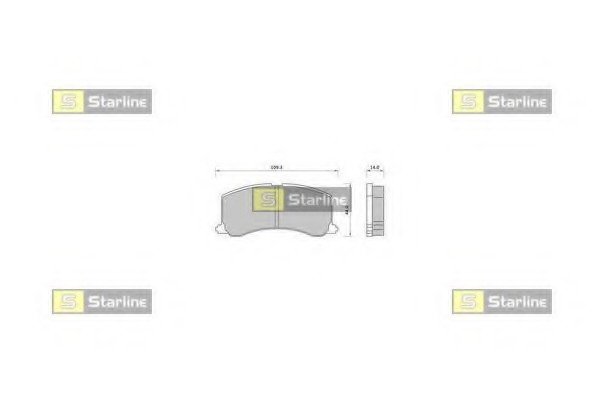 Купить BD S413 StarLine Тормозные колодки  BMW X1 E84 (xDrive 23 d, xDrive 25 i, xDrive 28 i) 