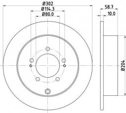 Купити 8DD 355 119-061 HELLA PAGID Гальмівні диски Аутлендер (2, 3) (2.0, 2.2, 2.3, 2.4, 3.0)