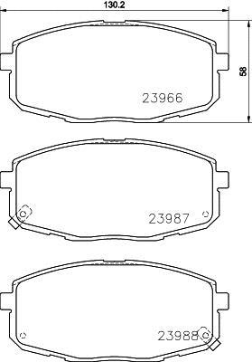 Купити 8DB 355 010-611 HELLA PAGID Гальмівні колодки  Hyundai i30 (1.4, 1.6, 1.8, 2.0) 