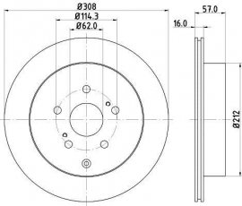 Купить 8DD 355 116-781 HELLA PAGID Тормозные диски Гранд Витара (1.9, 2.0, 2.4, 3.2)