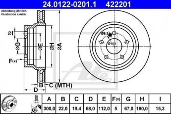 Купить 24.0122-0201.1 ATE Тормозные диски CL-Class CLS (2.1, 3.0, 3.5, 5.0)