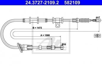 Купить 24.3727-2109.2 ATE Трос ручника Mitsubishi