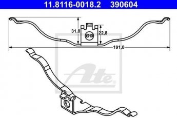 Купити 11.8116-0018.2 ATE Ремкомплект супорта Audi A8